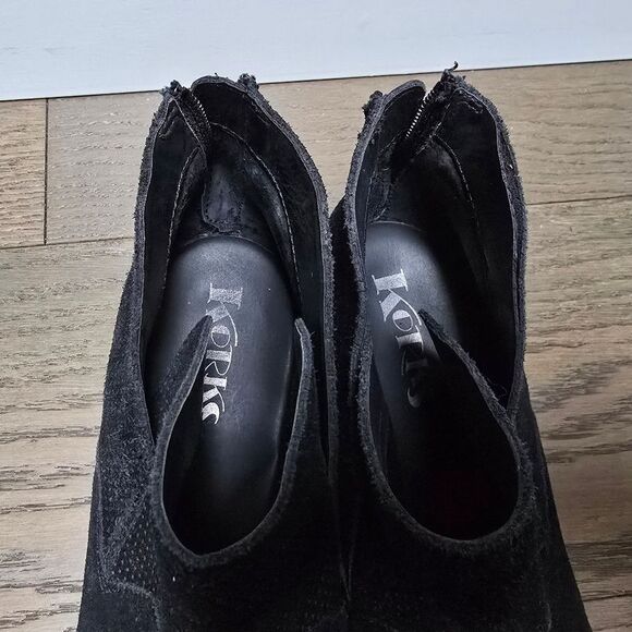 Kork Ease Maldon Suede Curved Bootie in Black - Picture 7 of 13